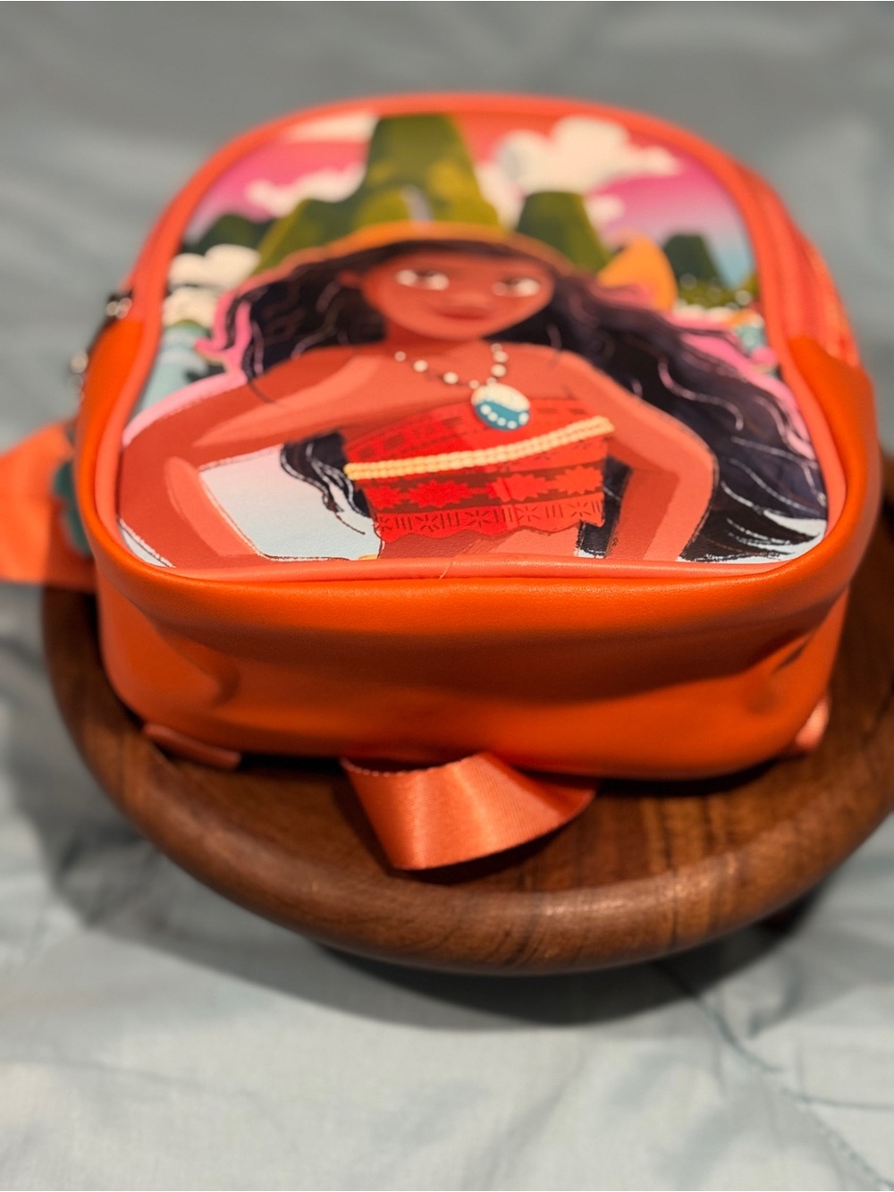 Orange Graphic Mini Crossbody Bag